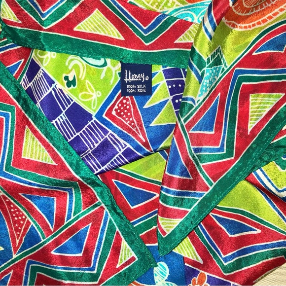 Honey Vintage Silk Scarf - Picture 5 of 11